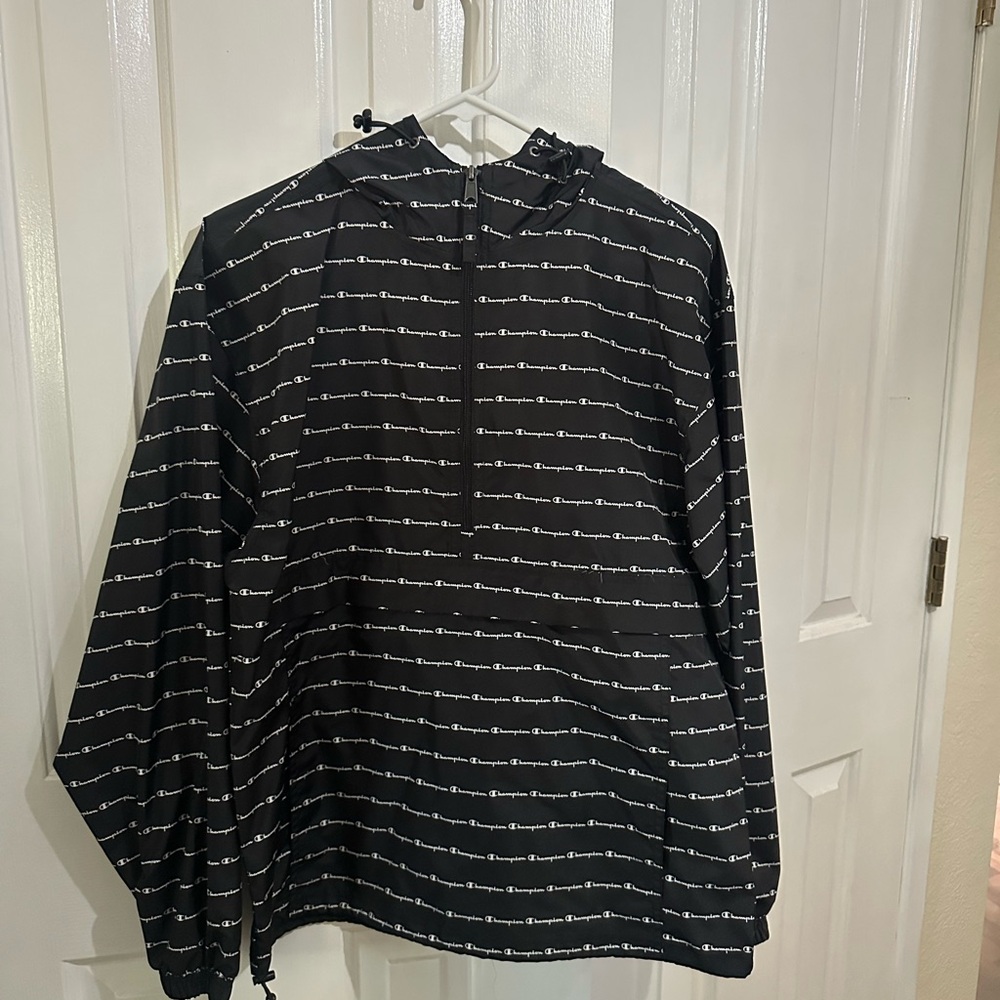 Champion Black and White Logo Jacket